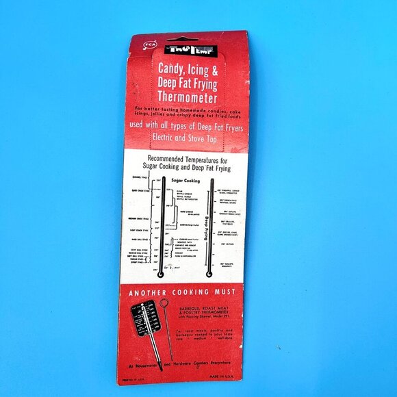 NIP VINTAGE TRU-TEMP CANDY ICING DEEP FAT FRYING THERMOMETER Model 241 - Picture 5 of 6